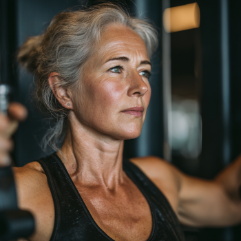 Активні літні люди займаються фітнесом